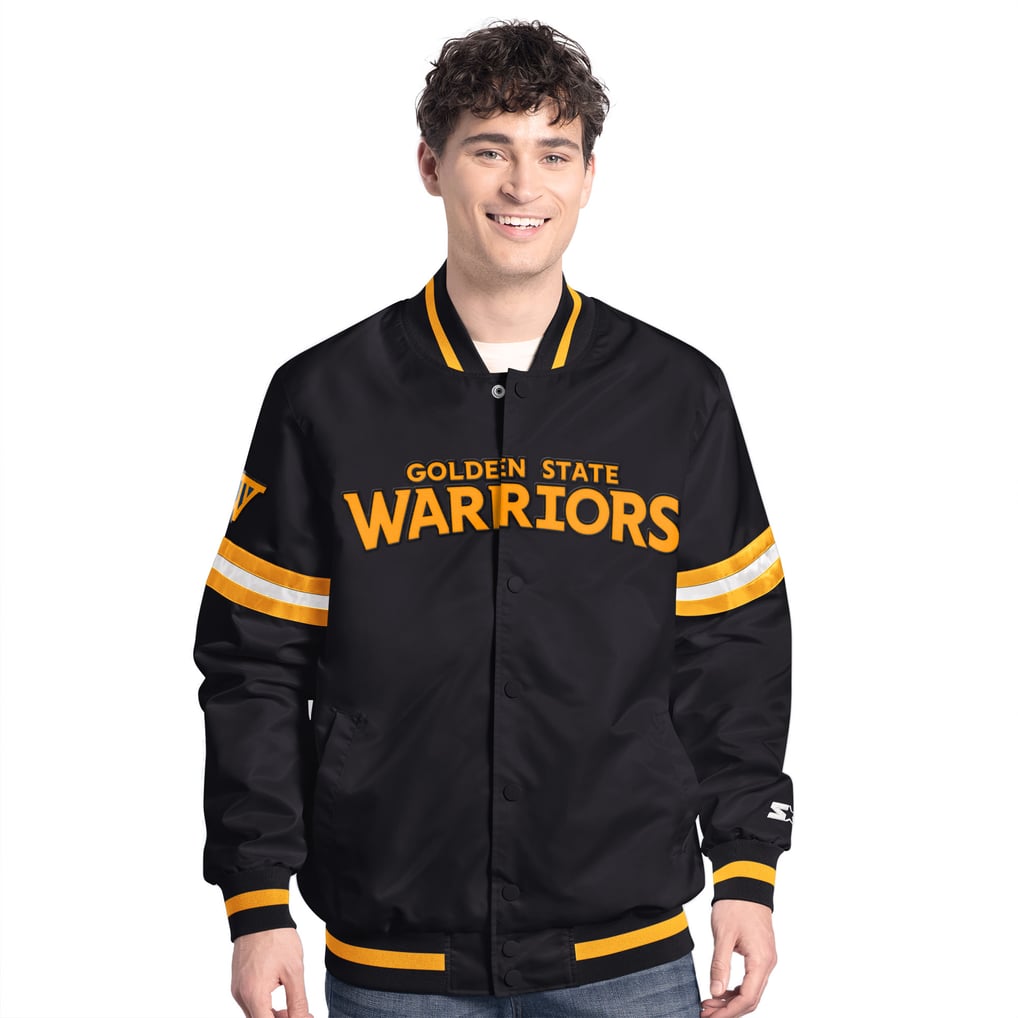  Golden State Warriors Starter Scout Varsity Full-Snap Jacket - Black